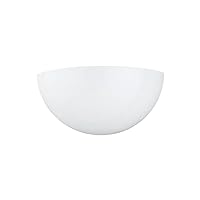 Sea Gull Lighting 4138-15 Piedmont One-Light Wall Sconce, White Finish with White Acrylic Diffuser