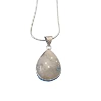 Handmade 925 Sterling Silver Rainbow Moonstone Gemston Pendant Gift Jewelry
