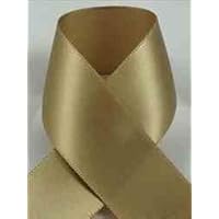 Schiff Ribbons 2244-5 20-Yard Polyester Double Face Satin Ribbon, 7/8-Inch, Antique Gold