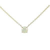 Sterling Silver Gold Plated Genuine Round Ethiopian Opal Delicate Pendant Gift Jewelry