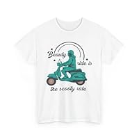 Classic Vespa Scooty Ride Tee - Timeless Beauty Scooter Unisex Cotton T-Shirt Black