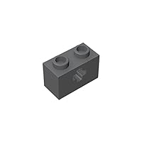 Gobricks GDS-633 Brick 1X2 with Cross Hole Compatible with Lego 32064 31493 All Major Brick Brands Toys Building Blocks Technical Parts Assembles DIY (199 Dark Bluish Gray(072),20 PCS)