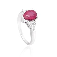 Ruby and White Topaz 925 Solid Sterling Silver Ring Ruby Jewelry Boho Ring Designer Ring For Girls Jewelry For Women's Real Silver