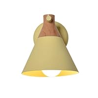 Wooden Wall Light Cone Wall Lamp, Indoor Bedside Reading Lighting Fixture, Modern Headboard Lamps for Living Room Bedroom Study Room Office Home E27 Wall Wash Lights