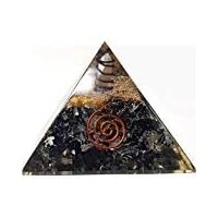 Black Tourmaline Crystal Orgone Pyramid Kit/Includes 4 Crystal Quartz Energy Points/EMF Protection Meditation Yoga Energy Generator
