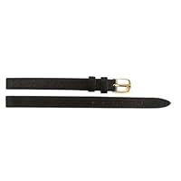 Gorgeous 8MM Long Dark Brown Stitched Genuine Calfskin Leather Watch Band Strap