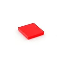 Classic Building Tiles, Red Tile 2x2, 100 Piece, Compatible with Lego Parts and Pieces 3068(Color:Red)