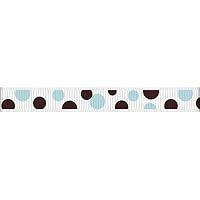 Cotta 78722 Ribbon Polka Dot, White Fabric, 0.4 inches (9 mm) x 16.4 ft (5 m), Polka Dot, White Fabric, 0.3 x 5 m)