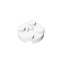 Gobricks GDS-609 Plate 2X2 Round Compatible with Lego 4032 All Major Brick Brands Toys Building Blocks Technical Parts Assembles DIY (1 White(090),50 PCS)