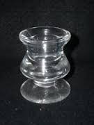 One Biedermann and Sons Small Glass Taper Candleholder