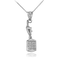 WHITE GOLD STUDIO MIC MICROPHONE CHARM NECKLACE - Gold Purity:: 10K, Pendant/Necklace Option: Pendant With 18