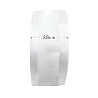 Zamihalaa (10 Yards/roll) 40mm White Soft Ribbon Gift Wrapping Decoration Ribbons