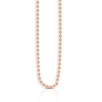 The Diamond Deal 14k SOLID Yellow Gold 2.2mm Oval Mirror Chain Necklace for Pendants and Charms with Lobster Claw Closure (16