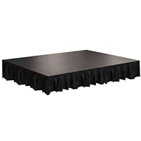 Stage Skirt, Black Stage Skirting Shirred Pleat, Any Length and Height (24ft Lenght x 20