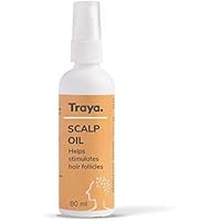 Traya Scalp Hair Growth Oil for Women & Men, Ayurvedic Hair Oil, Dandruff & Hair Fall Control, Herbal Hair Oil, Improves Hair Thickness, Contains Bhringraj, Coconut Oil & Kapoor (80ml)