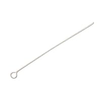 200Pcs 21Ga Open Eye Pins Silver Plated Steel 2-Inch Beading Supplies