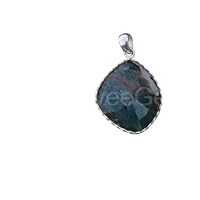 Natural Moss Agate Kite Shape Necklace Sterling Silver Labradorite Dainty Necklace For Promise And Friendship Gift