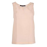 French Connection Womens Pleated Sleeveless Tank Top Shirt Pink