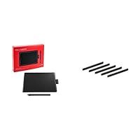 One by Wacom Small Graphics Drawing Tablet Bundle with Standard Nibs