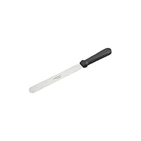 Ateco Ultra Straight Spatula with 8-Inch Stainless Steel Blade, Plastic Handle, Dishwasher Safe, Black