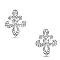 ANGEL SALES 2.50 Ct Round Cut Diamond Pretty Stud Earrings For Girls & Women's 14K White Gold Finish With 925 Sterling Silver