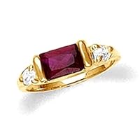GOLD CUBIC ZIRCONIA BABY RING - RING SIZE:: 4.75