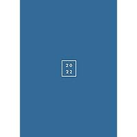 2022 - AG2022A4BLU: Agenda 2022 giornaliera 2 pagine per giorno 21x29,7 cm A4, italiano, colore: blu (Italian Edition)