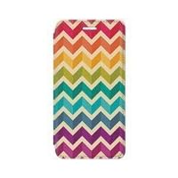 RW2362 Rainbow Colorful Shavron Zig Zag Pattern Flip Case Cover for iPhone 5 5S SE