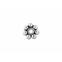 Silver Overlay Daisy Bead Spacers-SSF-100-4MM