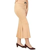 Saree Shapewear Petticoat for Women, Cotton Blended,Petticoat,Skirts for Women,Shape Wear Dress for Saree One Size (M-L Size) Gold