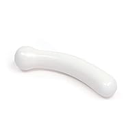 The Rabbit Jade Curve Massage Sticks Sex Toy, 6.75 inch, White Jasper