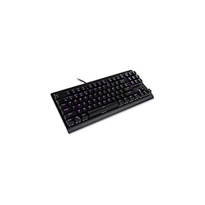 Gaming Mechanical Keyboard RGB Z-77 Multicolor LED Backlit Keyboard 87 Keys Anti-Ghosting with Blue Switches, 2017 New Version (Black)
