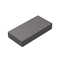 Classic Tiles Block Bulk, Dark Gray Tiles 1x2, Building Tiles Flat 100 Piece, Compatible with Lego Parts and Pieces: 1x2 Dark Gray Tiles(Color:Dark Gray)