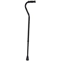 Graham-Field 6334A Lumex Bariatric Imperial Offset Cane, Adjustable Aluminum Walking Stick, Mobility Aids for Men and Women, Black, Pack of 4