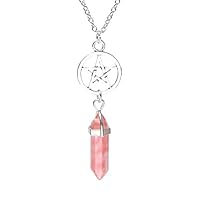 ZILPOIT #543 Natural Crystal Necklace Star Pentagram Hex Chakra Pendant Necklace Wholesale New