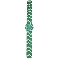Slap Watch with Silicone Rubber Bracelet, Chevron Green …
