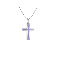 Religious Symbol Cross Pendant | Sterling Silver 925 With Rhodium Plating | 18 Inch Chain | A Pendant For Girls And Woman's For Christmas, Birthday And Etc.