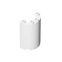 Gobricks GDS-1164 Cylinder Half 2 x 4 x 5 with 1 x 2 Cutout Compatible with Lego 85941 35312 All Major Brick,Building Blocks,Technical Parts,Assembles DIY (1 White(090),80PCS)