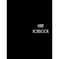 Giant Notebook: Giant-Sized Black Notebook/Journal with 500 Lined & Numbered Pages/250 Sheets