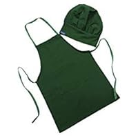 Green kelly forest Barista Color Barista Set Apron & Hat Fits 2-8 Yr Olds Kids Children