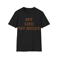 My Life My Rules Printed T-Shirt for Gift for Mens Classy
