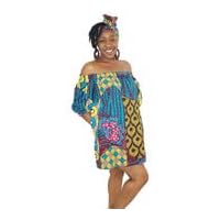 OJ Styles Off The Shoulder Dresses for Women – African Print Cotton Dresses