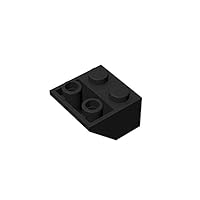 Gobricks GDS-599 Building Block(No.3660) ROOF Tile 2X2/45 INV. - 2x2 45 Reverse Slope (26 Black(080),20 PCS)