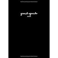 Grand agenda 2020: Agenda de Janvier 2020 à Décembre 2020 - Agenda Semainier 2020 - Calendrier Annuel avec Notes - grand format A4, 21 x 29,7cm - noir (Fournitures de bureau 2020) (French Edition)