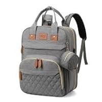Maternity Backpack, Changing Pad for Babies, Diaper Backpacks, Maternity Diaper Bag for Mum, Laptop with Hooks for Cart, Customisable, grey, XL