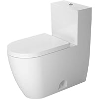 Duravit, 2173010001, ME by Starck 0.92/1.32 GPF Dual Flush One Piece Elongated Chair Height Toilet with Top Flush Button - Less Seat, White