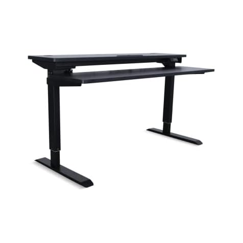 AITERMINAL Electric Stand Up Desk 2 Tiers Dual Motor-Height Adjustable Desk (Black-1)