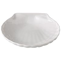 Set of 5, White Medium Shell Dish, 4.5 x 4.3 x 1.2 inches (11.5 x 11 x 3.2 cm), 4.5 oz (131 g), Oven Wear, Hotel, Restaurant, Cafe, Western Tableware, Restaurant, Commercial Use,