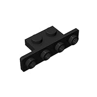 Gobricks GDS-638 Angle Plate 1X2/1X4-1x2-1x4 Holder Compatible with Lego 10201 2436 All Major Brick Brands Toys Building Blocks Technical Parts Assembles DIY (26 Black(080),800 PCS)