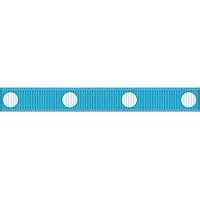 78704 Ribbon Dot, Large, Light Blue Fabric x White Dot, 0.4 inches (9 mm) x 16.4 ft (5 m)